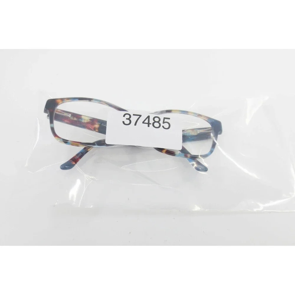 Christian Siriano CM 202111 Brown Blue Tortoise Rectangular Eyeglasses 53-16-135